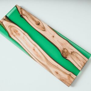 Blat do łazienki żywicy epoksydowej zielony